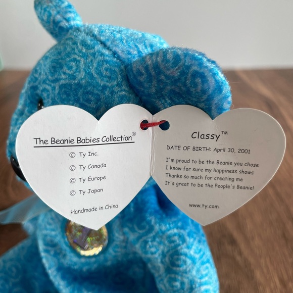 3 FOR $25. Authentic TY Beanie Babies Classy “People’s Beanie” Bear, 2001. NWT - Picture 4 of 4
